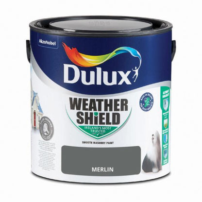 Dulux Weathershield Smooth Masonry Merlin 2.5L - Merlin
