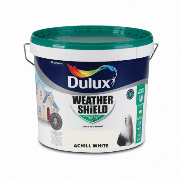 Dulux Weathershield Smooth Masonry Achill White 10L - Achill White