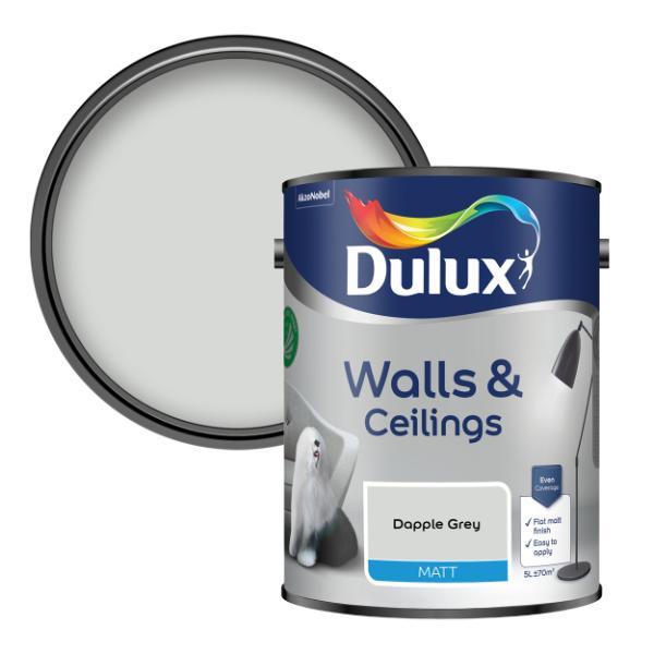 Dulux Walls &amp; Ceilings Matt Dapple Grey 5L - Dapple Grey
