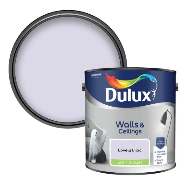 Dulux Walls &amp; Ceilings Soft Sheen Lovely Lilac 2.5L - Lovely lilac