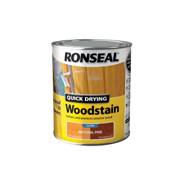 Ronseal Quick Dry Woodstain Satin Natural Pine 750ml