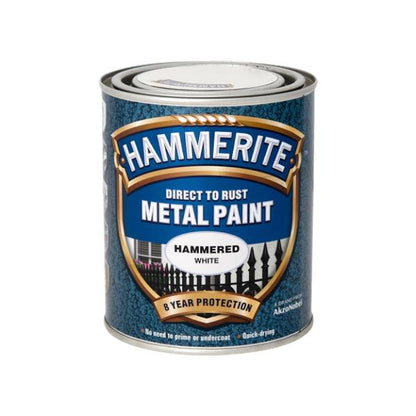 Hammerite Hammered White 750Ml