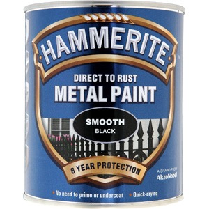 Hammerite Smooth Metal Paint 750Ml Black