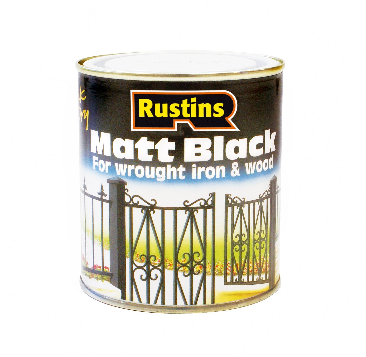 Rustins Matt Paint 500ml Black
