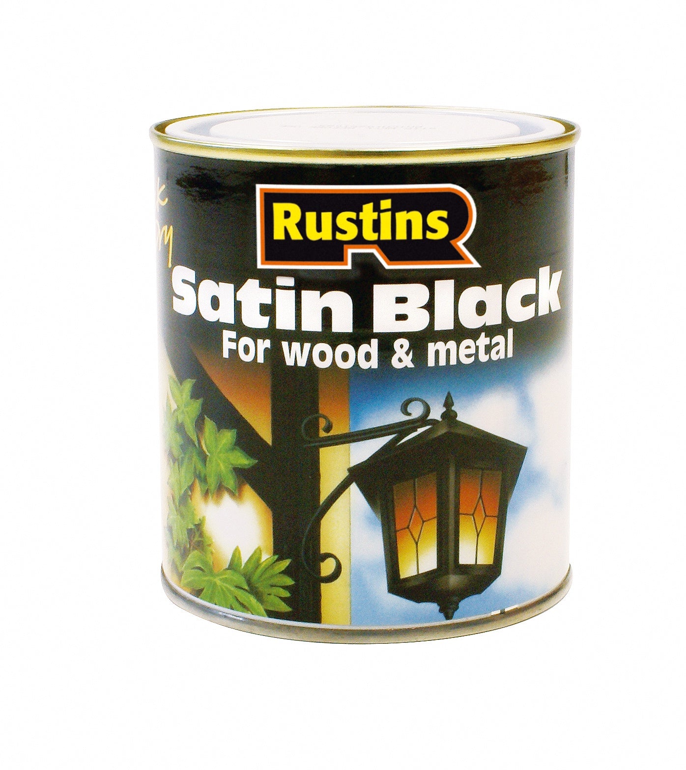 Rustins Satin Paint 500ml Black