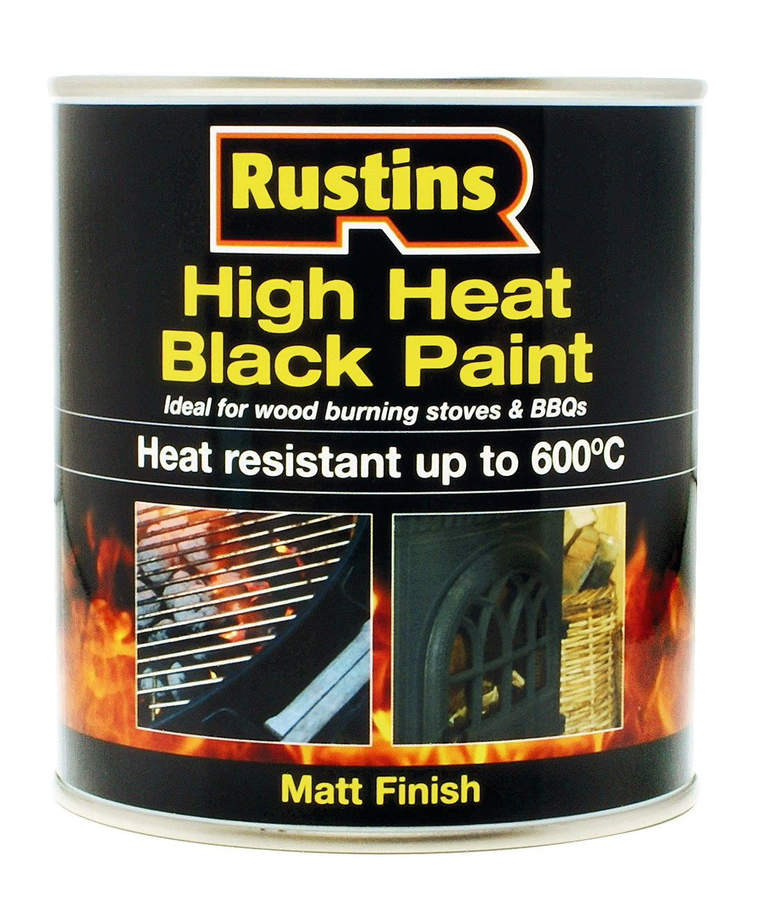 Rustins High Heat Paint 250ml Black