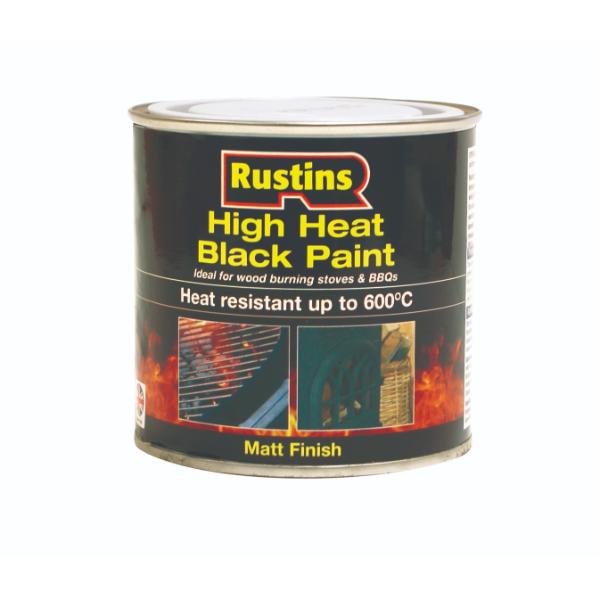 Rustins High Heat Paint 250ml Black