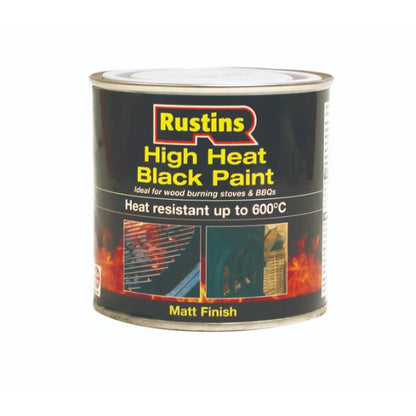 Rustins High Heat Paint 250ml Black