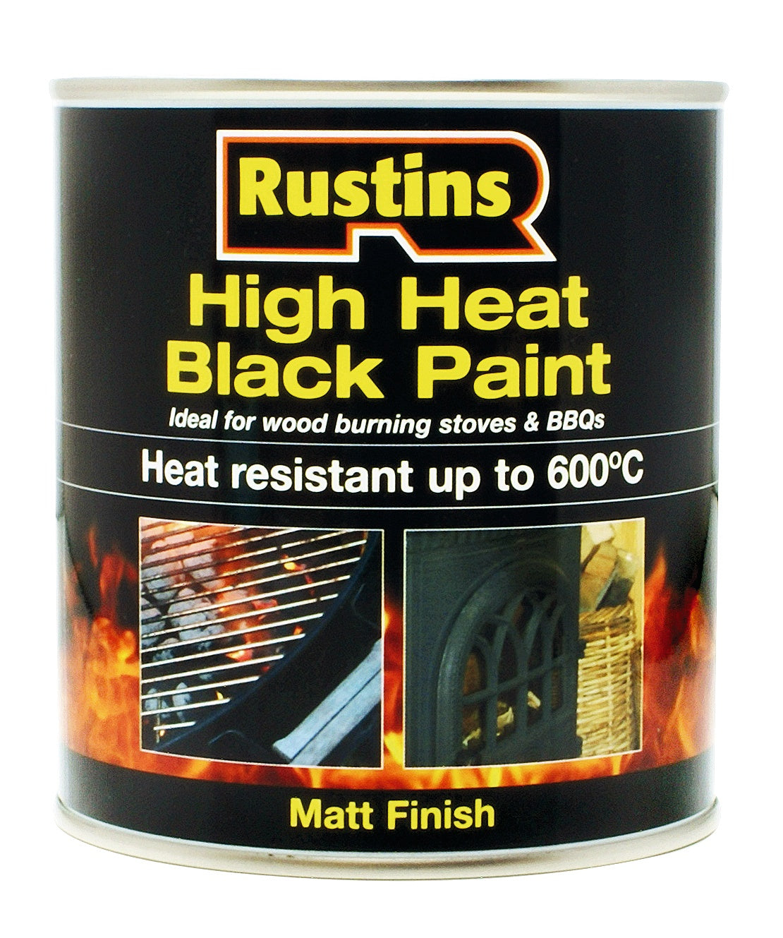 Rustins High Heat Paint 500ml Black
