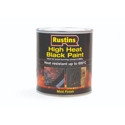Rustins High Heat Paint 500ml Black
