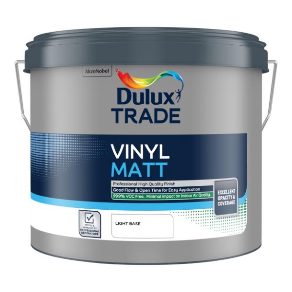 Dulux Trade Vinyl Matt Light Bs 10L