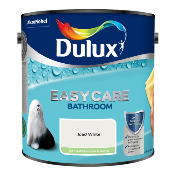 Dulux Easycare Bathroom Iced White 2.5L - Iced White