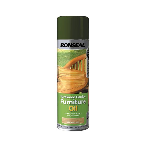 Ronseal Hardwood Furniture Stain Natural Aerosol 500ml