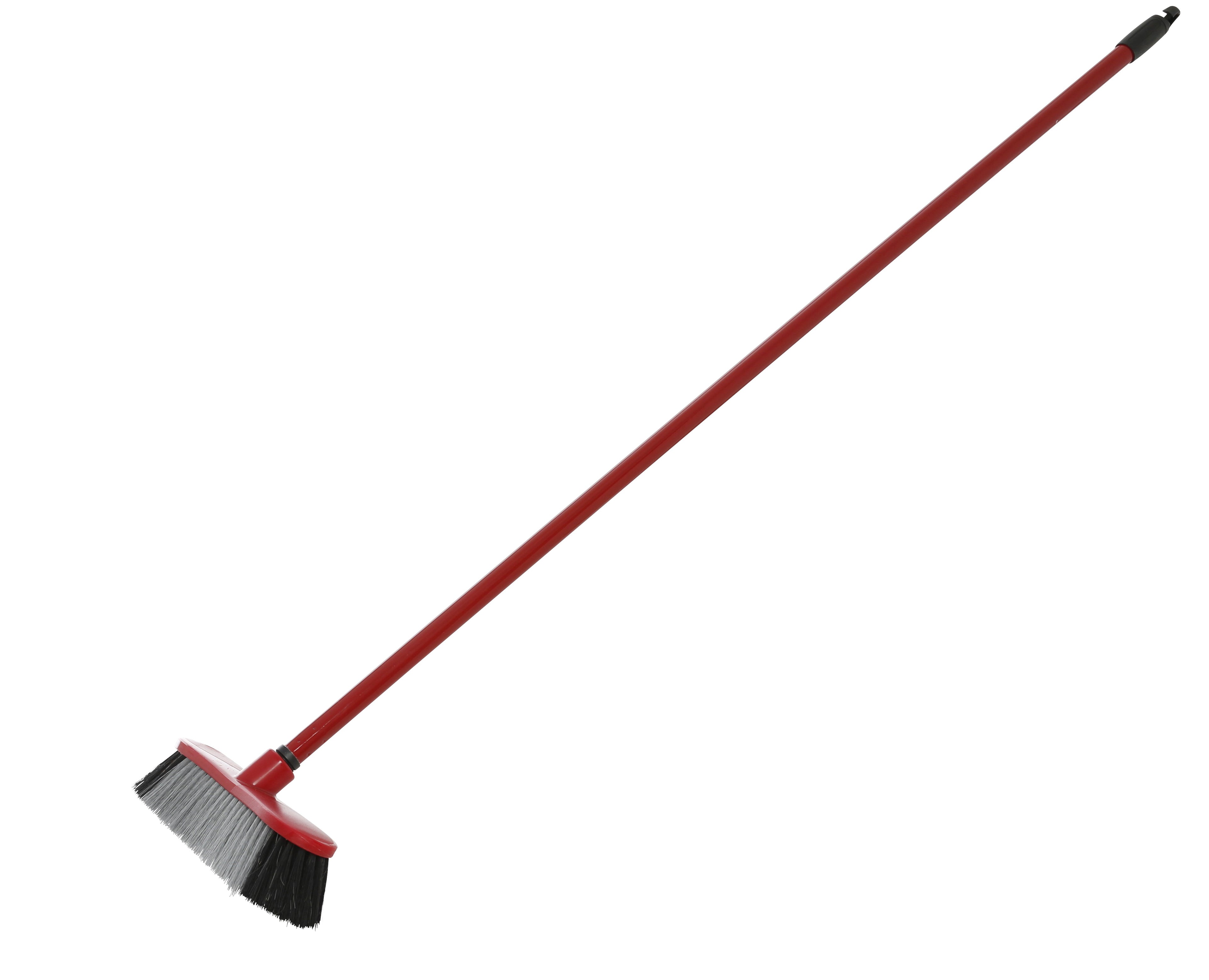 Dosco Soft Sweeping Brush &amp; Handle Red/Silver