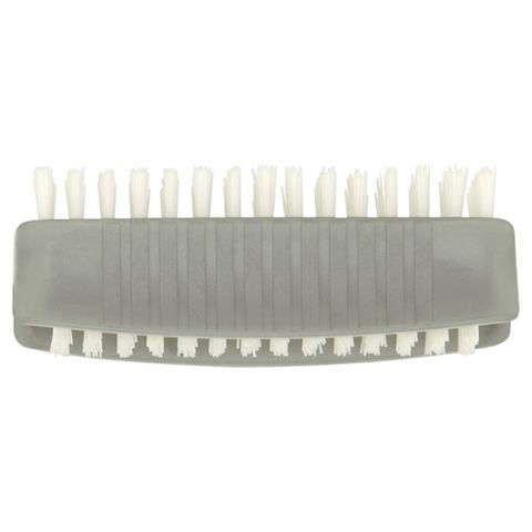 Double Nylon Nail Brush Silver