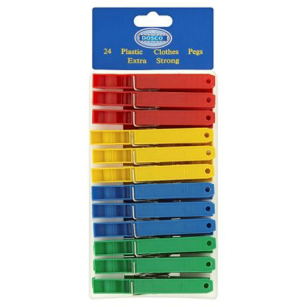 Dosco Plastic Clothes Pegs Pack Of 24