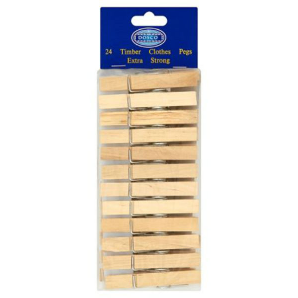 Dosco Timber Clothes Pegs Pack Of 24