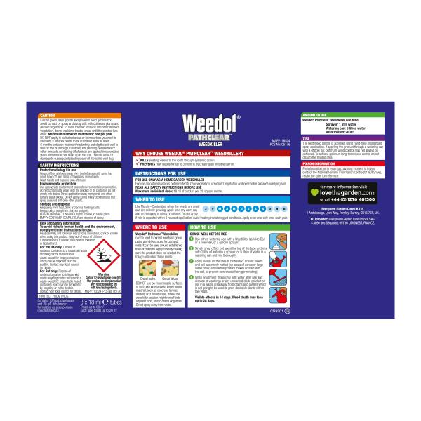 Weedol Pathclear  Tubes 3-Pack