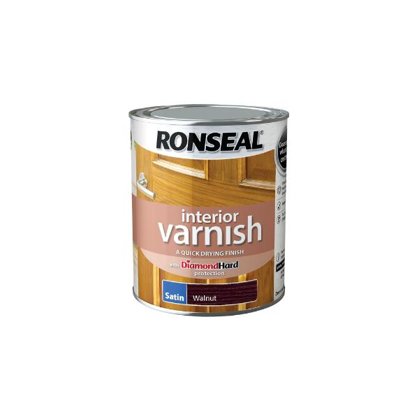 Ronseal Interior Varnish Satin  Walnut 750ml