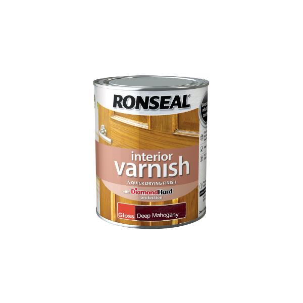 Ronseal Interior Varnish Gloss Dark Mahogony 750ml