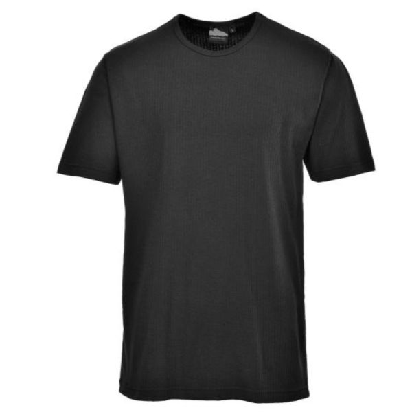 Portwest Thermal T-Shirt S/S Black Large