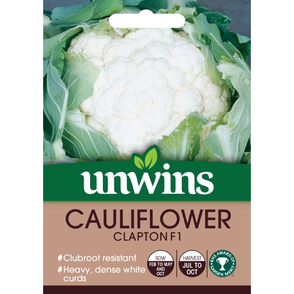 Unwins Seed Packet Cauliflower Clapton F1
