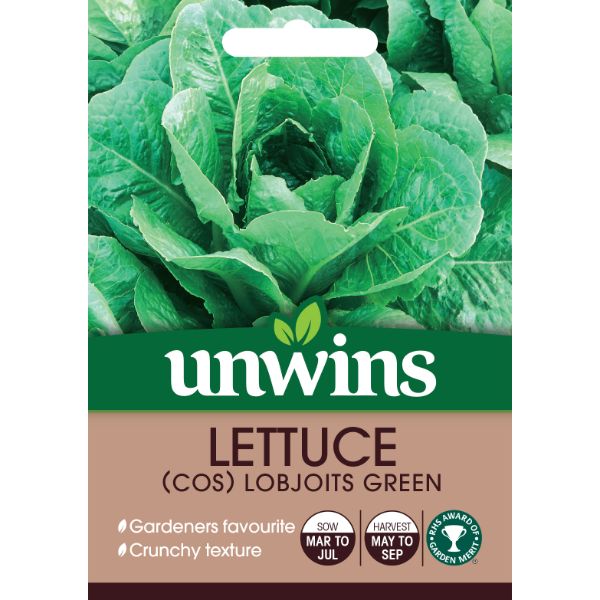 Unwins Seed Packet Lettuce (Cos) Lobjoits Green