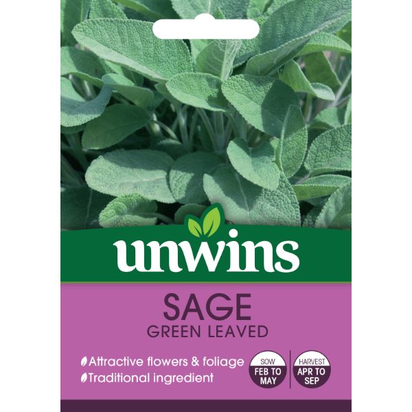 Unwins Seed Packet Herb Sage Green Leaved