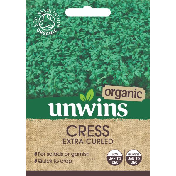 Unwins Seed Packet Cress Organic