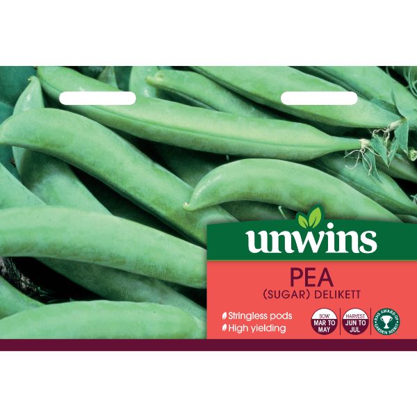 Unwins Seed Packet Pea (Sugar) Delikett