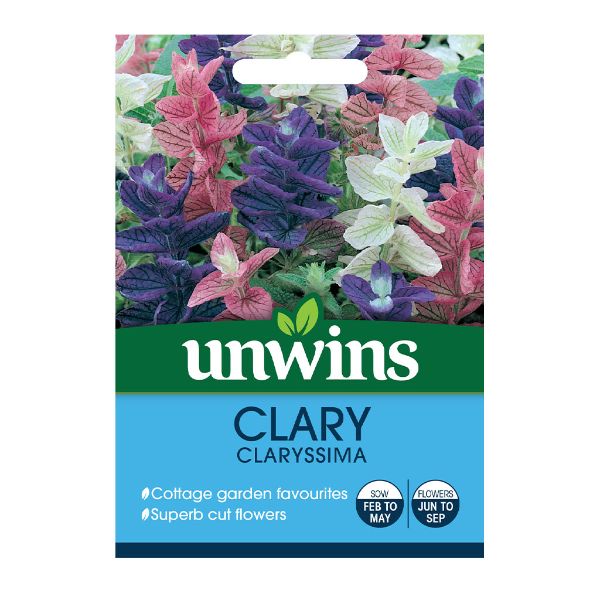 Unwins Seed Packet Clary Claryssima