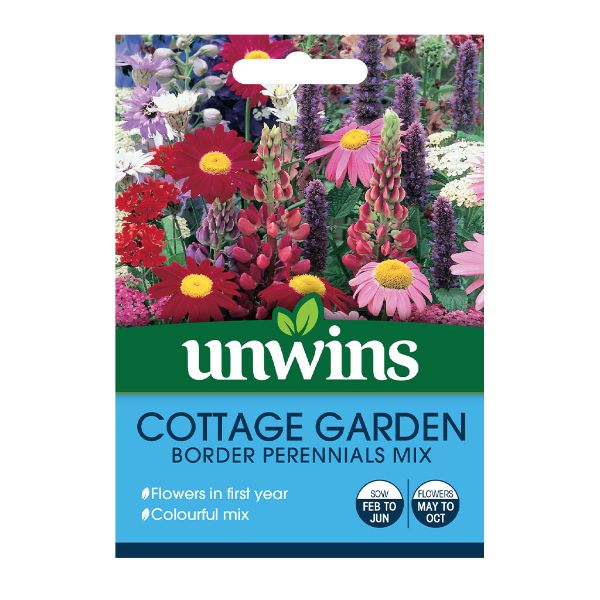 Unwins Seed Packet Cottage Garden Border Perennials Mix