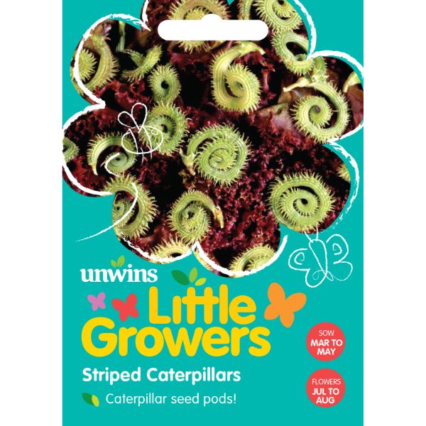 Unwins Seed Packet Little Growers Striped Caterpillars