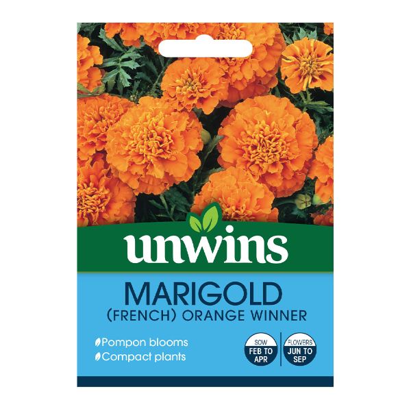 Unwins Seed Packet Marigold French Orange Winner