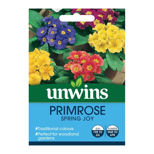 Unwins Seed Packet Primrose Spring Joy