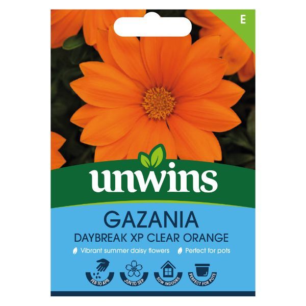 Unwins Seed Packet Gazania Daybreak Xp Orange
