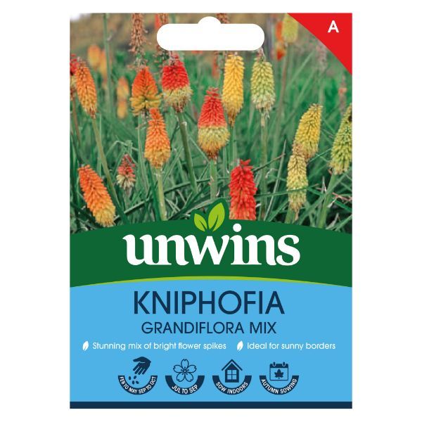 Unwins Seed Packet Kniphofia Grandiflora Mix