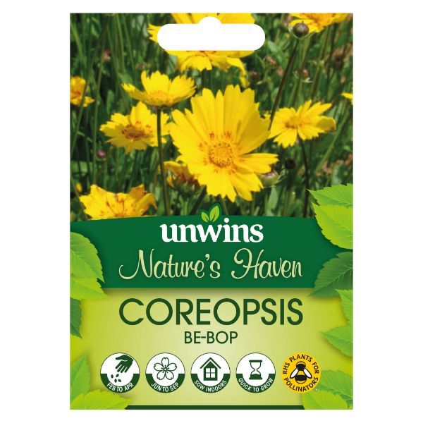 Unwins Seed Packet Natures Haven Coreopsis Be-Bop