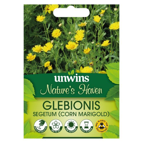 Unwins Seed Packet Natures Haven Corn Marigold