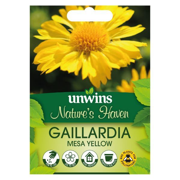 Unwins Seed Packet Natures Haven Gaillardia Mesa Yellow