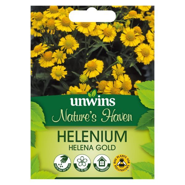 Unwins Seed Packet Natures Haven Helenium Helena Gold