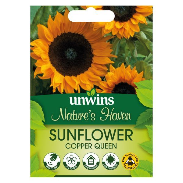 Unwins Seed Packet Natures Haven Sunflower Copper Queen