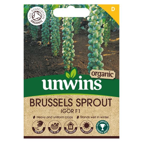 Unwins Seed Packet Brussels Sprout Igor F1 (Organic)