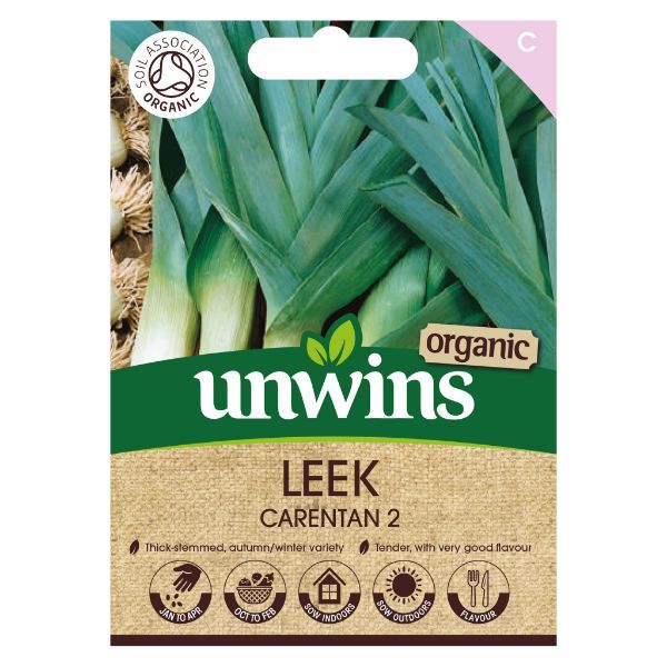 Unwins Seed Packet Leek Carenten 2 (Organic)