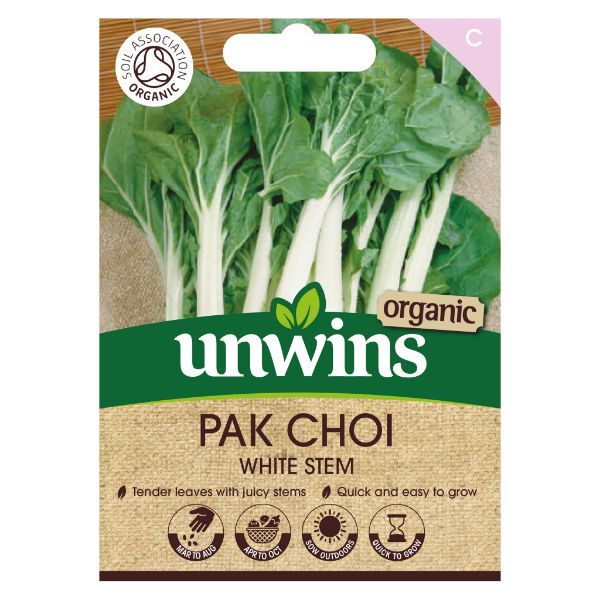 Unwins Seed Packet Pak Choi White Stem (Organic)