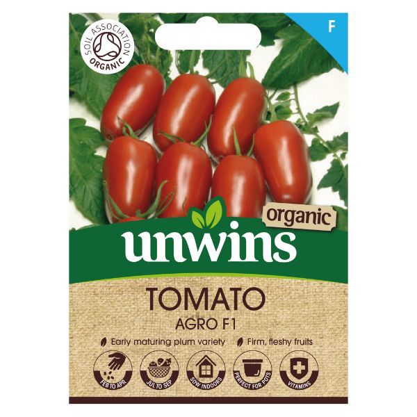 Unwins Seed Packet Tomato Agro F1 (Organic)