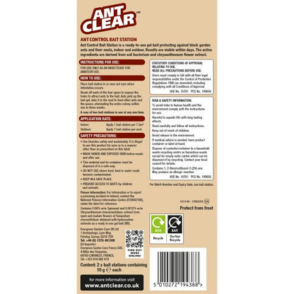 Clear Organic Ant Bait Station 2 Pack