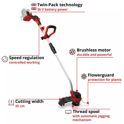 Einhell Professional PXC 36v GP-CT 36/35 Li Ergo Brushless Grass Trimmer - Body Only