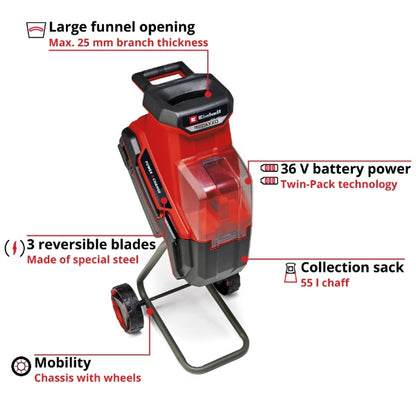 Einhell PXC 36V REDAXXO 36/25 Cordless Knife Shredder - Body Only