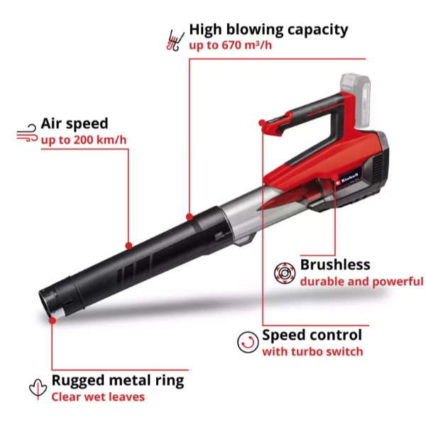 Einhell Professional PXC 18V GP-LB 18/200 Li GK Brushless Leaf &amp; Gutter Blower - Body Only